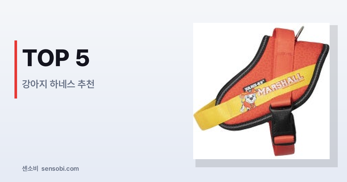 강아지 하네스 추천 TOP 5 — 2026년 견종별로 진짜 맞는 거 골라봤다